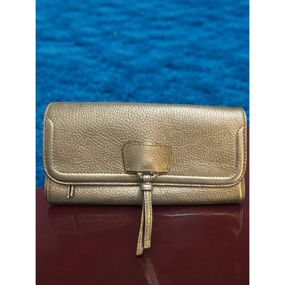 Annabel Ingall Gold Wristlet Clutch
